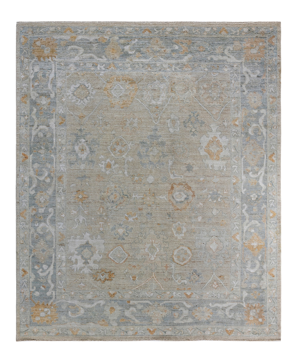 Adorn Hand Woven Rugs Oushak M1973 7'10in x 9'5in Area Rug - Ivory