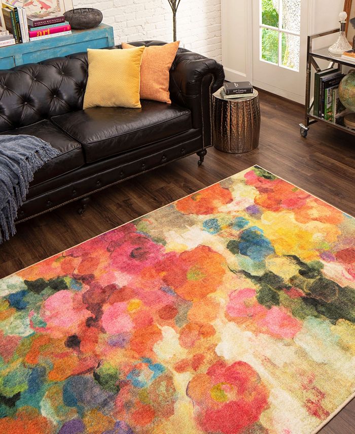Mohawk Prismatic Blurred Blossoms 3' x 5' Area Rug Macy's