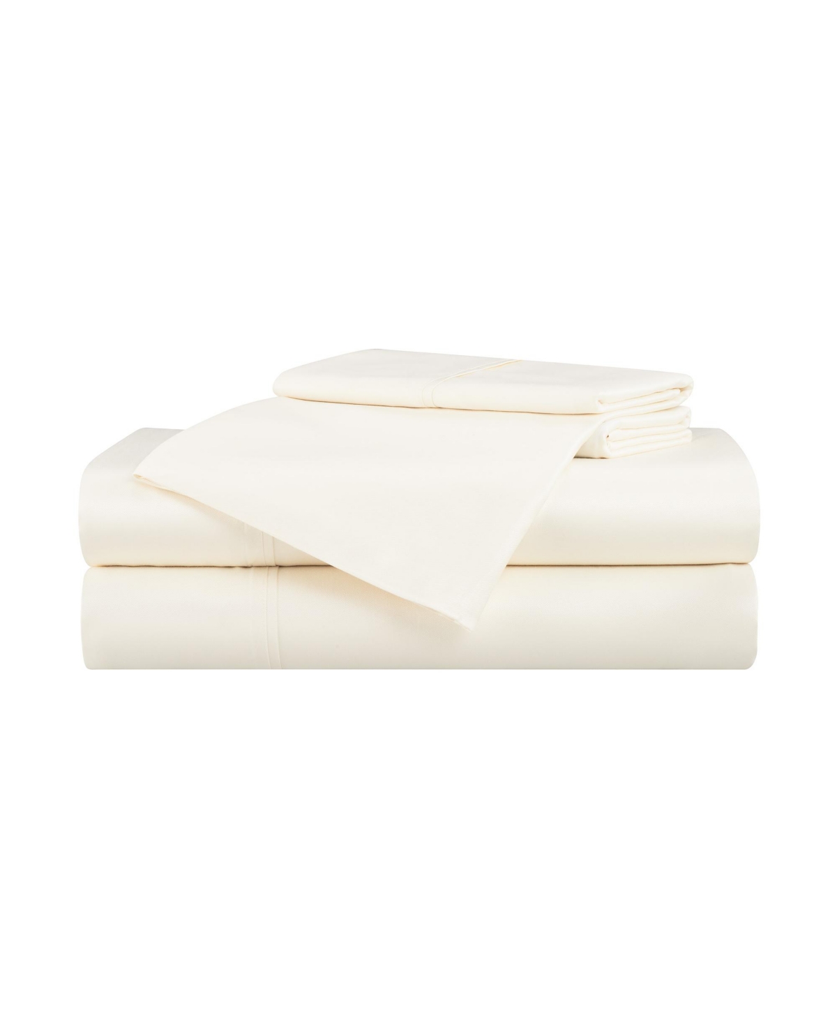 Aston And Arden Rayon From Bamboo Queen Sheet Set, Ultra Silky Luxury Sheets, 1 Flat Sheet, 1 Fitted Sheet, 2 Pillow In Whisper White