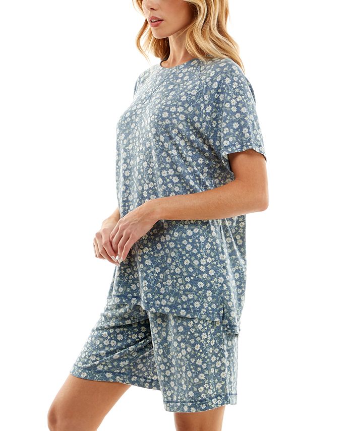 Roudelain Women's Printed Bermuda Shorts Pajama Set - Macy's