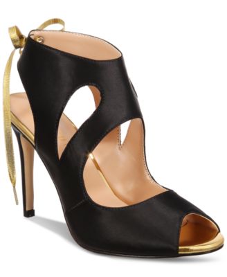 THINGS II COME - Women's Blossom Open-Toe Cutout Lace Ribbon Dress Sandals