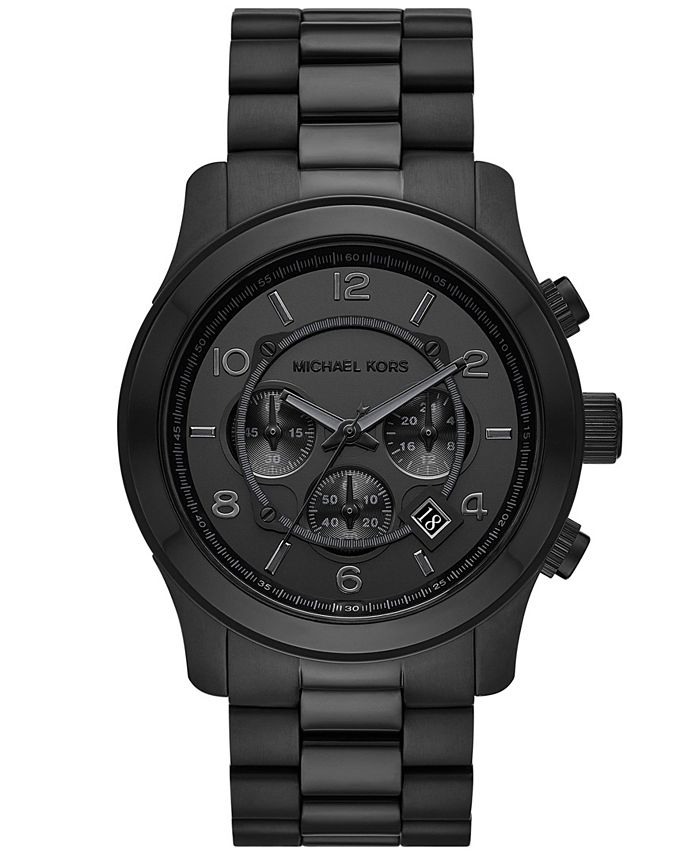 Michael Kors Unisex Runway Chronograph Black Stainless Steel