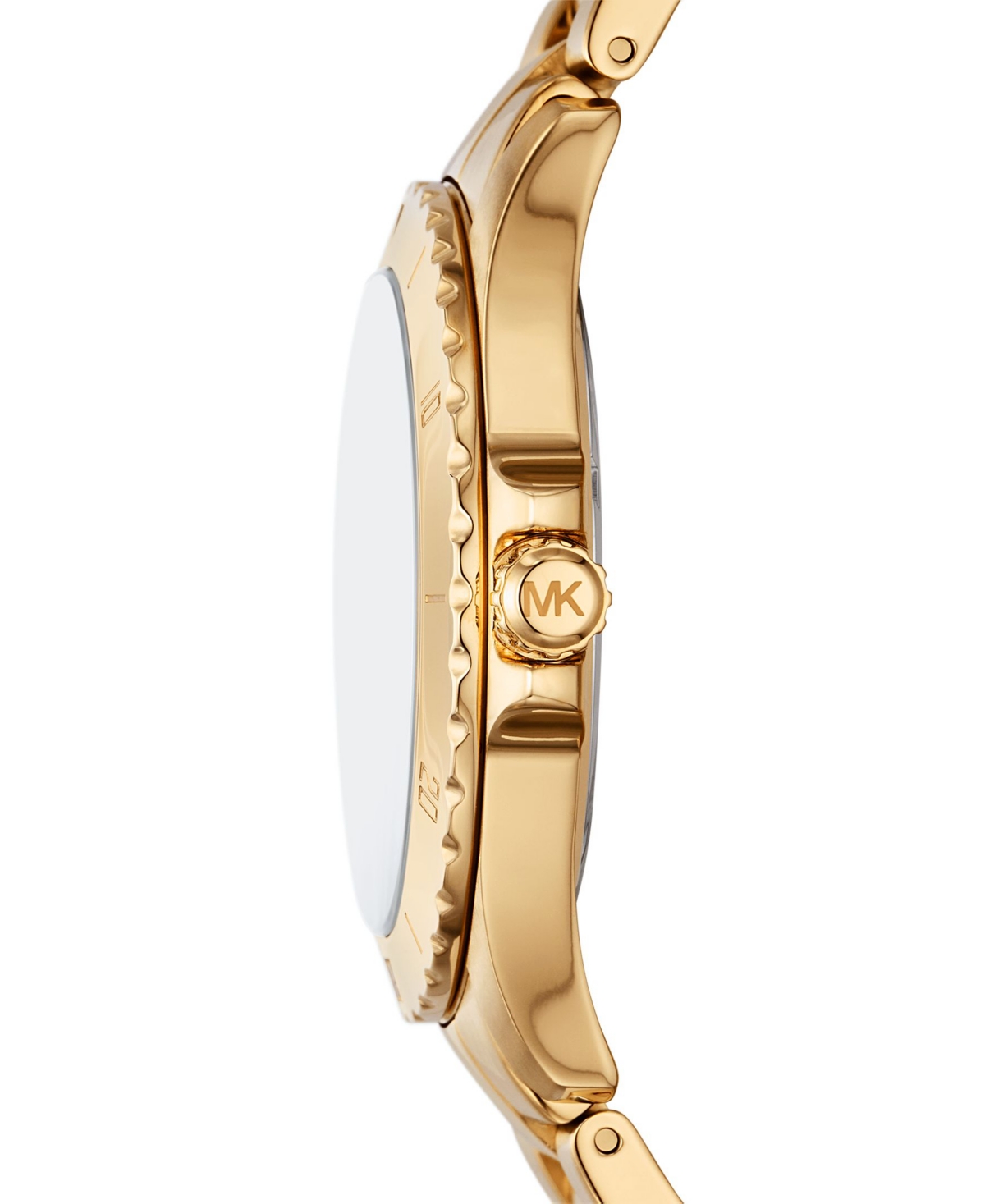 Shop Michael Kors Men's Everest Three-hand Gold-tone Stainless Steel Bracelet Watch, 40mm