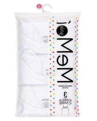 3 Pack Girl's Cotton Blend Lightweight Camisoles Toddler|Child