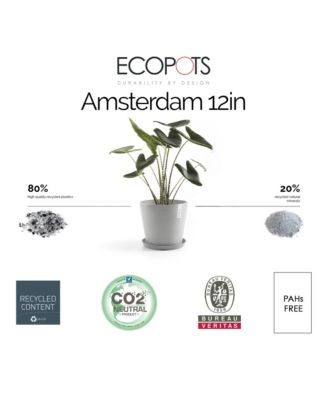 Amsterdam Modern Round Indoor and Outdoor Planter, 12in