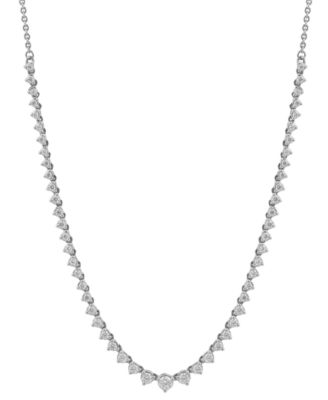Macy's - Diamond Link Collar Necklace (1 ct. t.w.), 16" + 4" extender