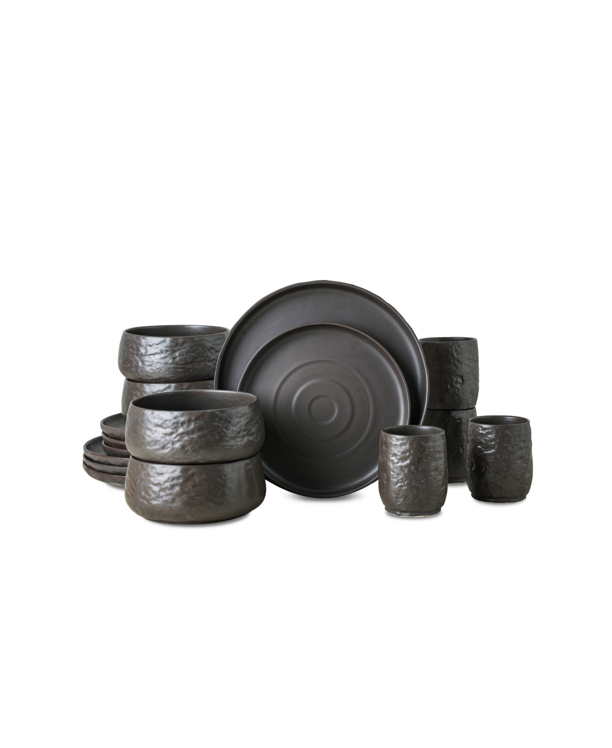 STONE BY MERCER PROJECT STONE BY MERCER PROJECT SHOSAI STONEWARE 16 PIECES DINNERWARE SET, SERVICE FOR 4