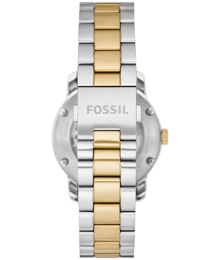 Fossil Women's Heritage Automatic Two Tone Stainless Steel Watch 38mm ...
