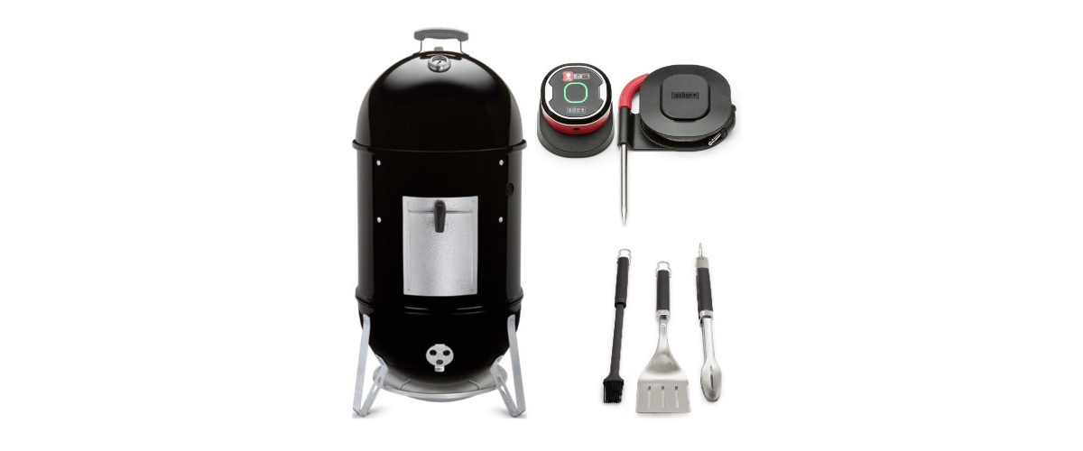 Smokey Mountain Cooker 18-Inch Smoker All-In-One (5 Pieces) - Black
