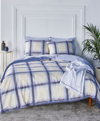 Lacoste Home Puff Plaid Comforter Set Collection Bedding