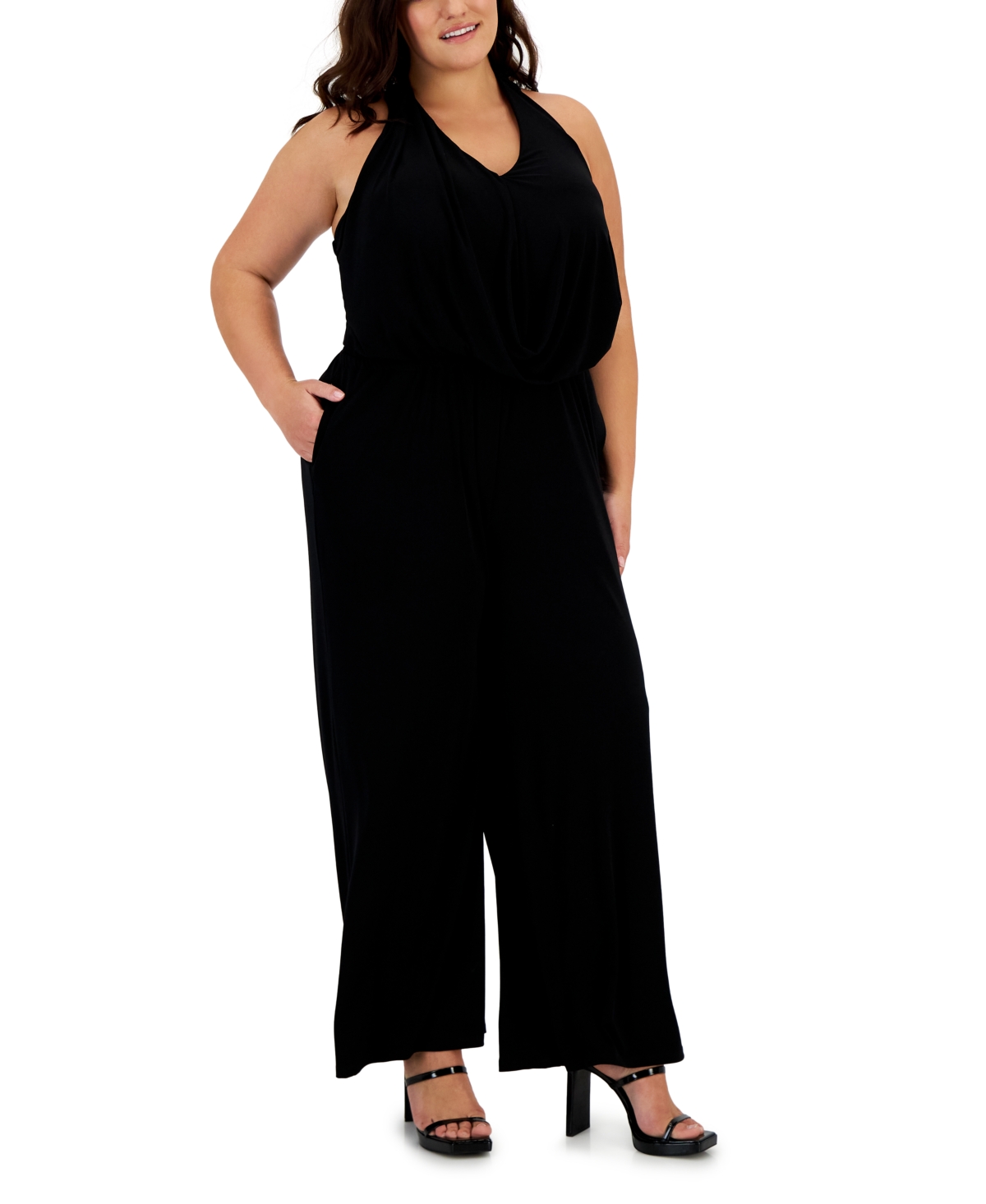 Inc black jumpsuit clearance