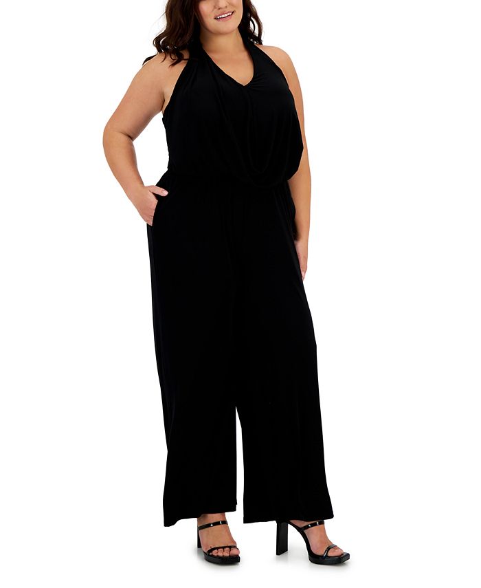 Macy's ladies black jumpsuits discount