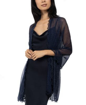 I.N.C. International Concepts Ruffle-Edge Metallic Evening Wrap Created for Macys