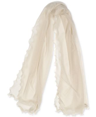 Ruffle-Edge Metallic Evening Wrap