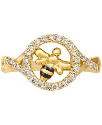 Nude Diamond Bee Ring (1/3 ct. t.w.) in 14k Gold