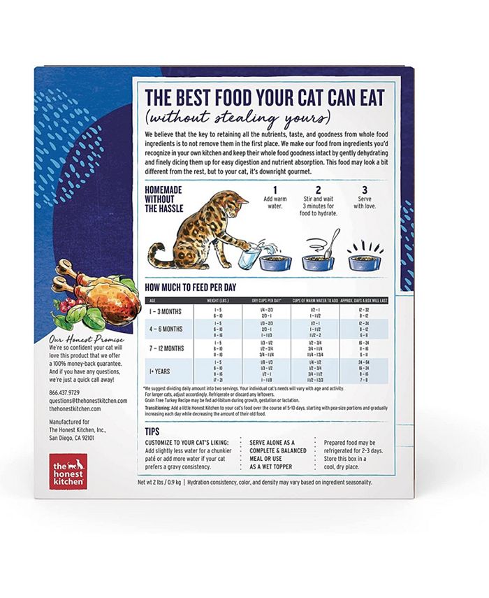 The Honest Kitchen Cat Food Green Fr Dehyd Turkey Case of 62 LB