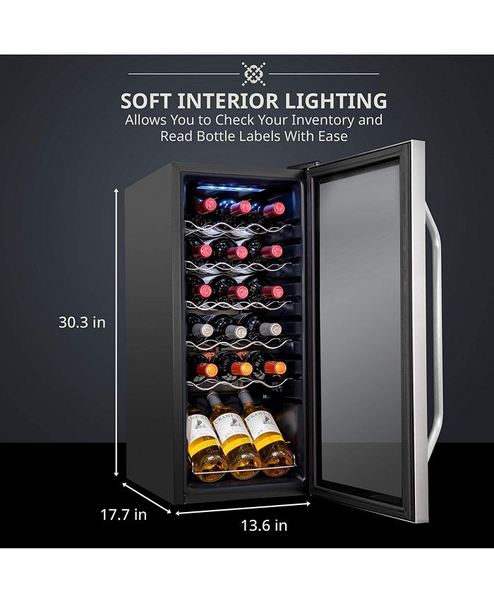 Ivation Freestanding Wine Refrigerator, 18 Bottle Wine Cooler Macy's
