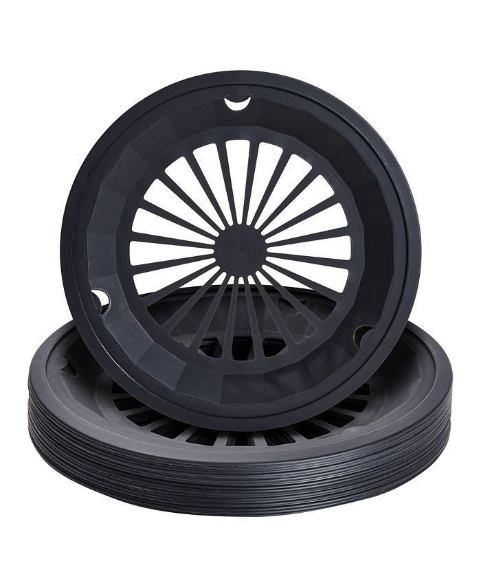 Juvale Set of 20 Reusable Plastic Paper Plate Holders, SnapIn Grooves