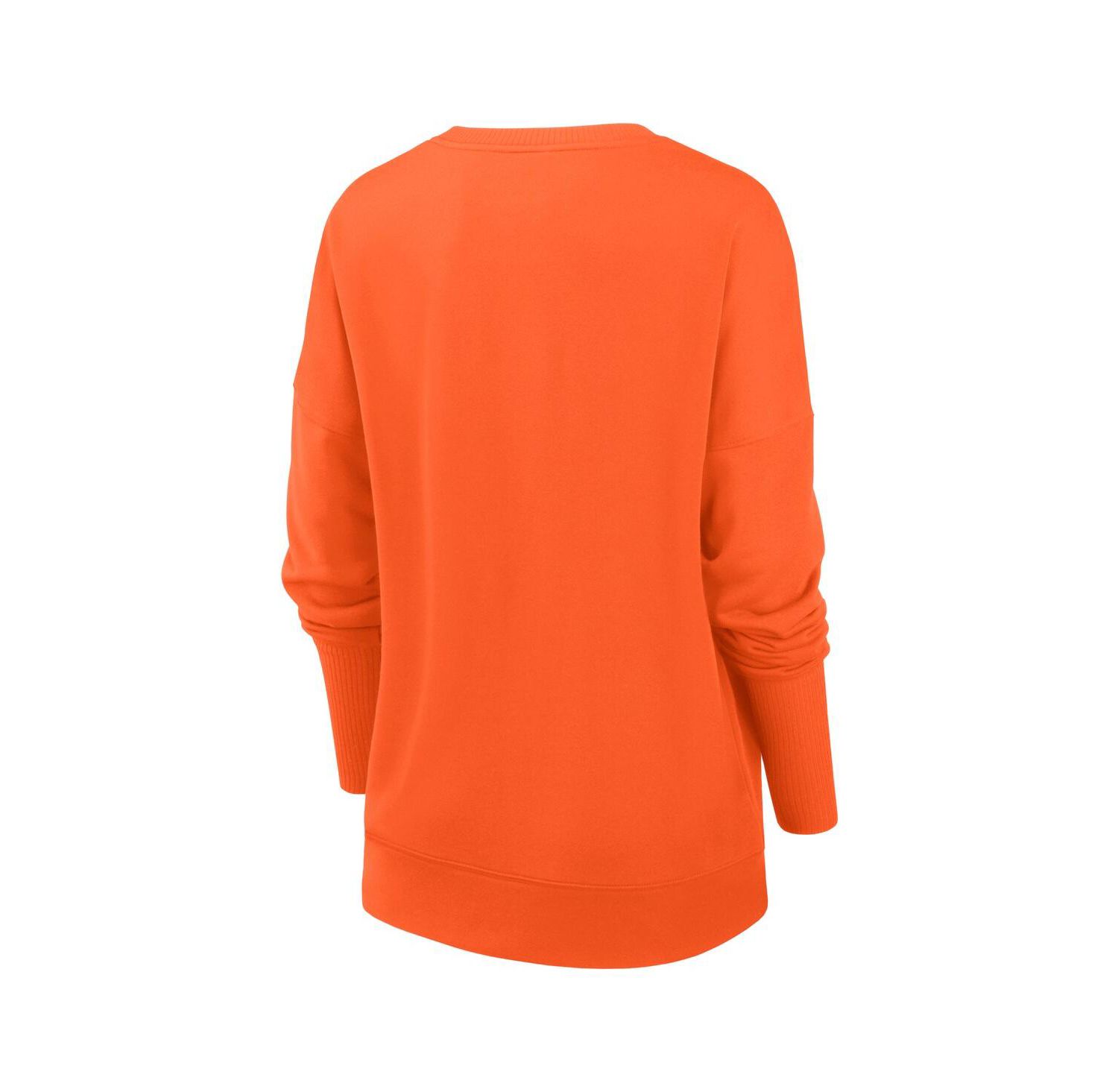 Women's Orange Chicago Bears Rewind Playback Icon Performance Pullover Sweatshirt
