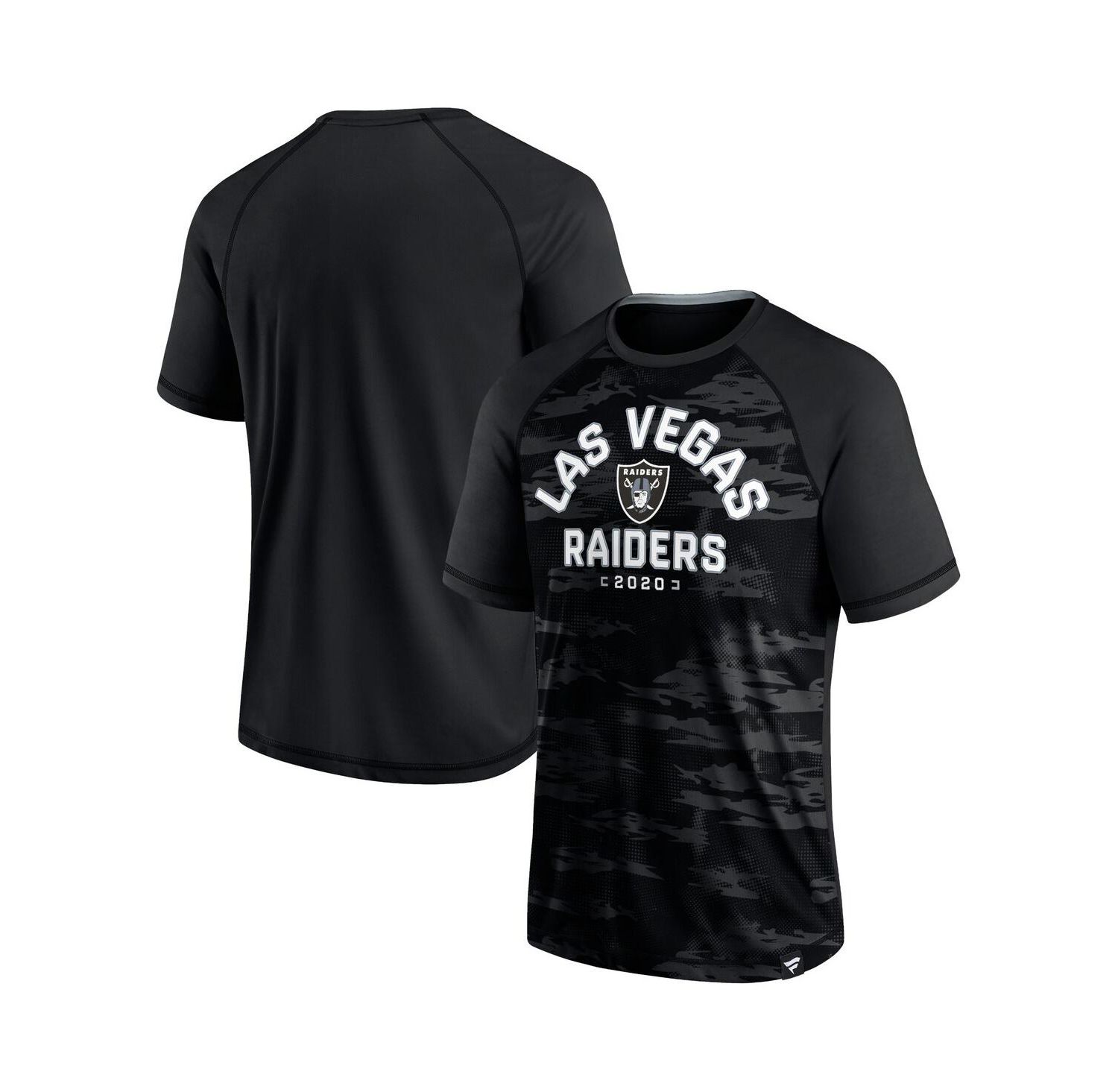 Men's Black Las Vegas Raiders Hail Mary Raglan T-shirt