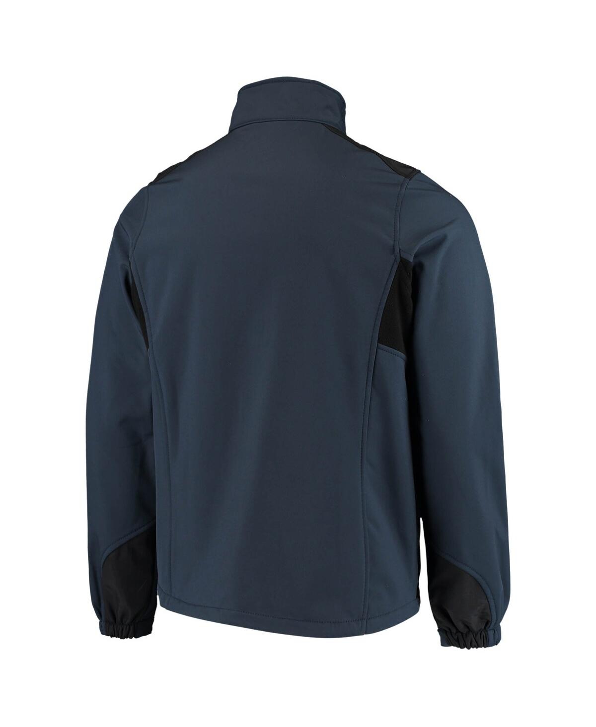 DUNBROOKE MEN'S DUNBROOKE NAVY CHICAGO BEARS CIRCLE SOFTSHELL FLEECE FULL-ZIP JACKET 
