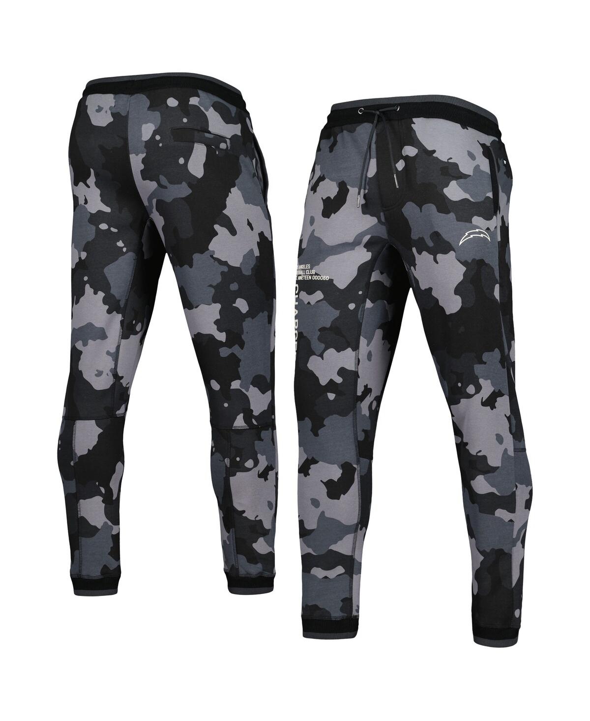 The Wild Collective Men's And Women's  Black Los Angeles Chargers Camo Jogger Pants