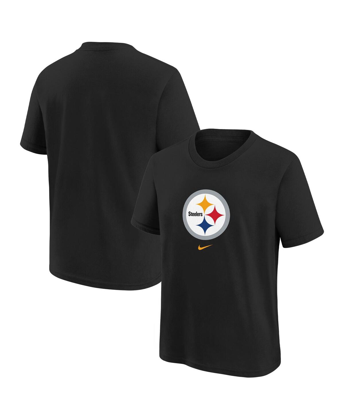 Nike Babies' Little Boys  Black Pittsburgh Steelers Team Wordmark T-shirt