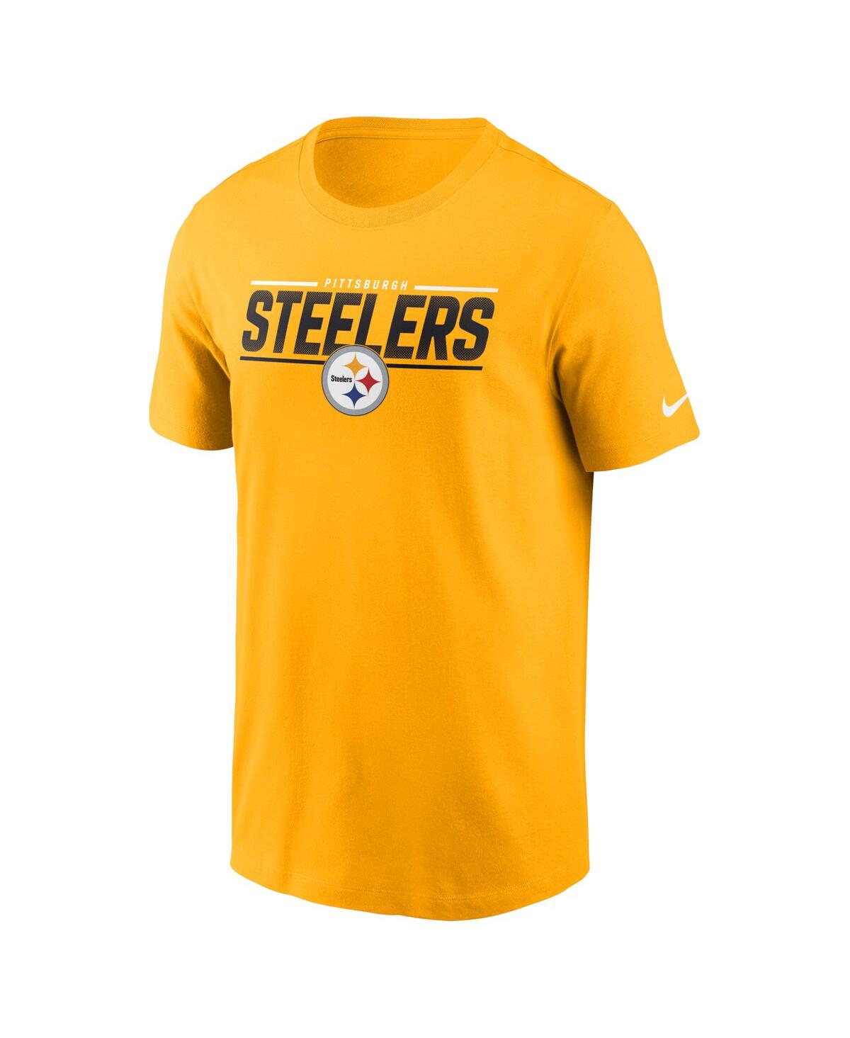 Shop Nike Men's  Gold Pittsburgh Steelers Muscle T-shirt