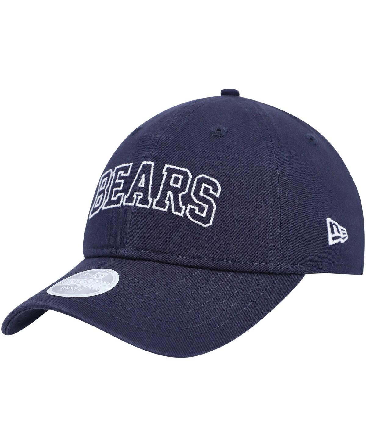 Shop New Era Women's  Navy Chicago Bears Collegiate 9twenty Adjustable Hat
