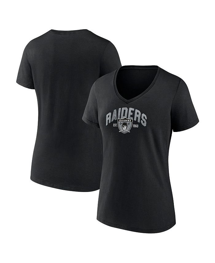 Fanatics Women's Branded Black Las Vegas Raiders Plus Size Drop Back V