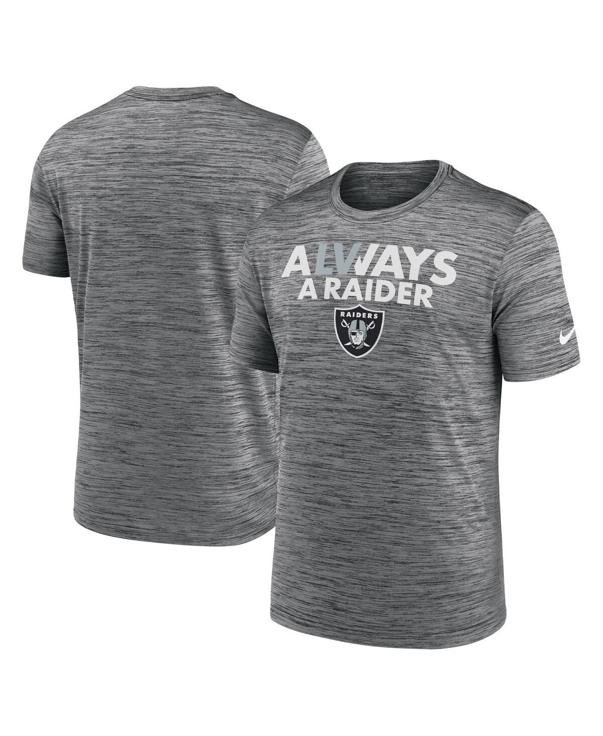 Nike Anthracite Las Vegas Raiders Local Velocity T-shirt In Anthracite
