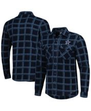 Men's Antigua Blue/Gray St. Louis Blues Stance Plaid Button-Up Long Sleeve  Shirt