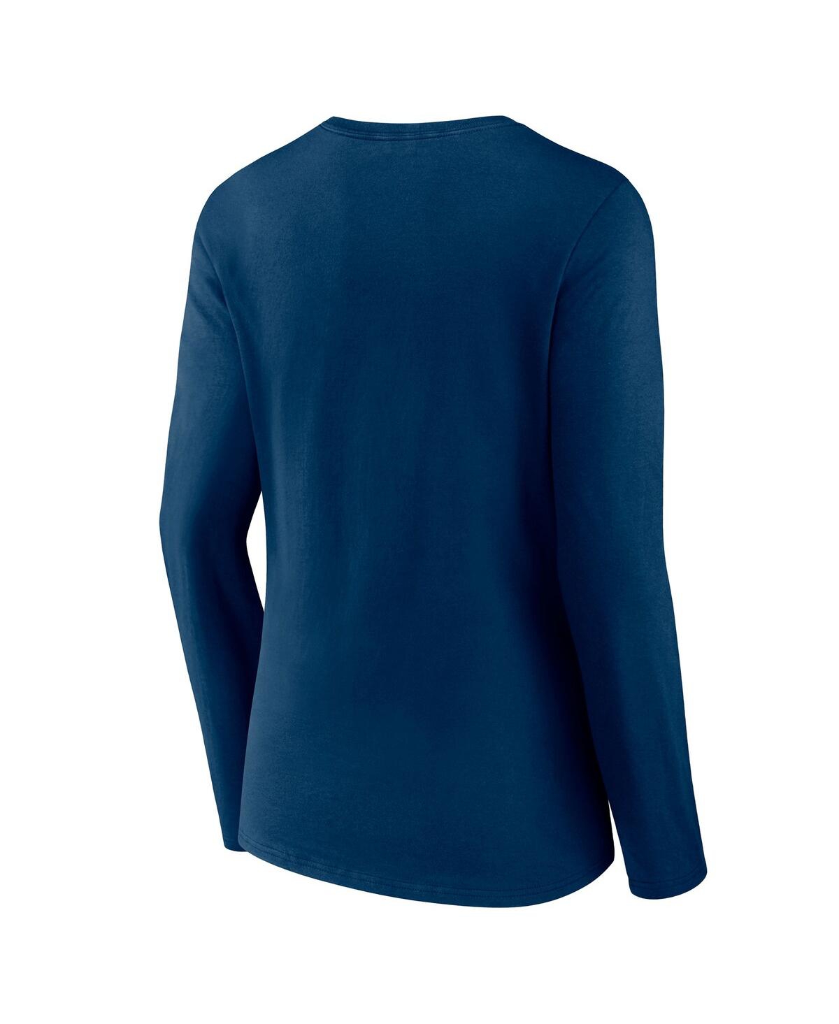 Fanatics Branded Navy Chicago Bears Hometown Sweep Long Sleeve V-neck T-shirt In Navy