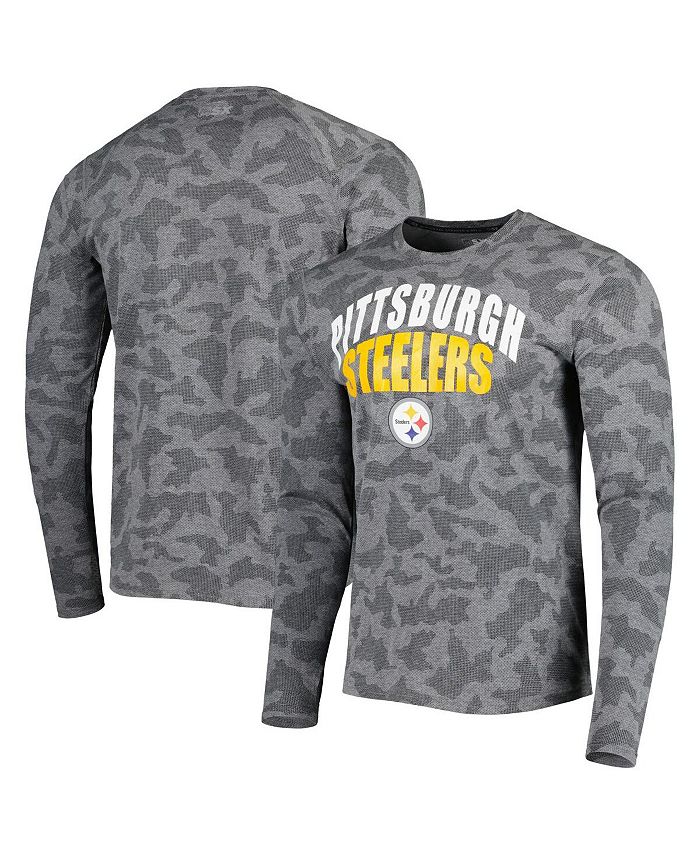 Msx By Michael Strahan Mens Black Pittsburgh Steelers Performance Camo Long Sleeve T Shirt Macys 