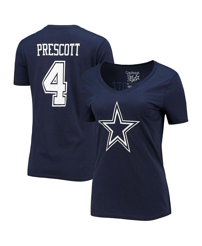 Fanatics Women's Dak Prescott Navy Dallas Cowboys Player Icon Name and ...