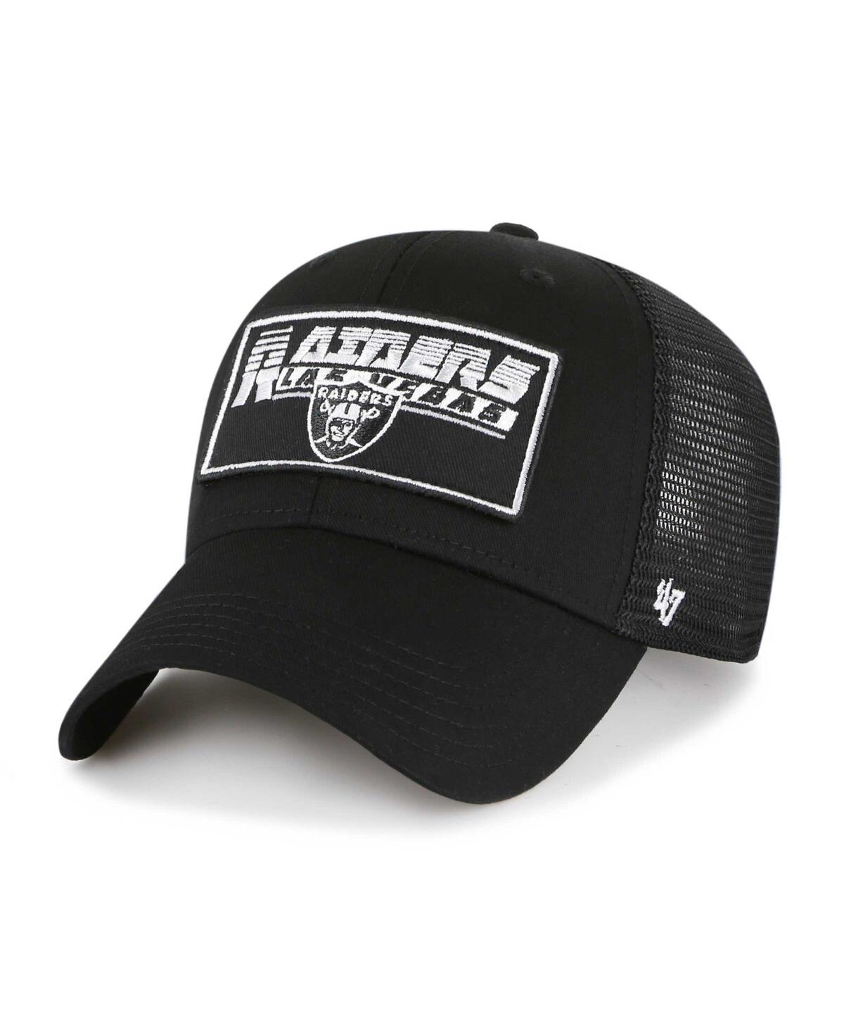 Shop 47 Brand Big Boys ' Black Las Vegas Raiders Levee Mvp Trucker Adjustable Hat