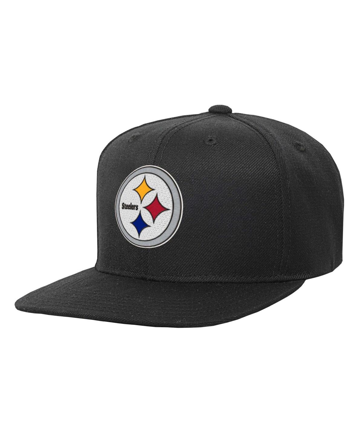 Shop Mitchell & Ness Big Boys  Black Pittsburgh Steelers Gridiron Classics Ground Snapback Hat