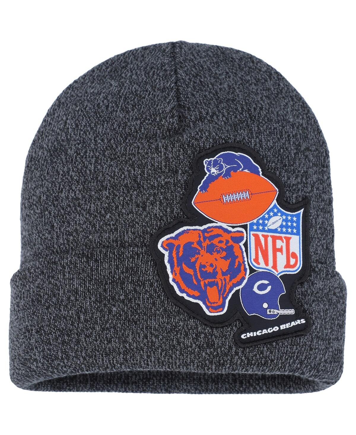 Mitchell & Ness Kids' Big Boys  Black Chicago Bears Xl Logo Cuffed Knit Hat
