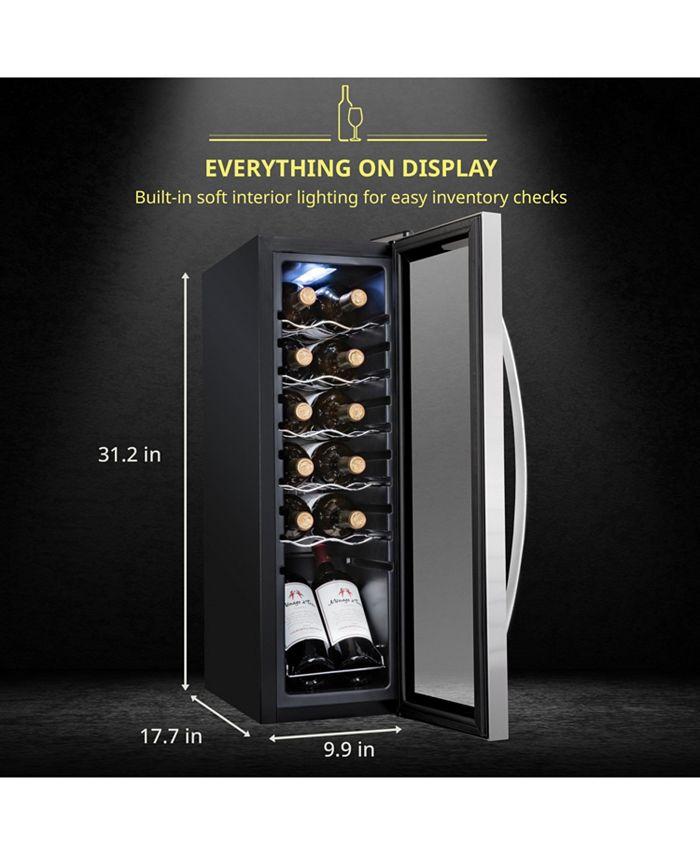 Schmecke Freestanding Wine Refrigerator, 12 Bottle Wine Cooler Macy's