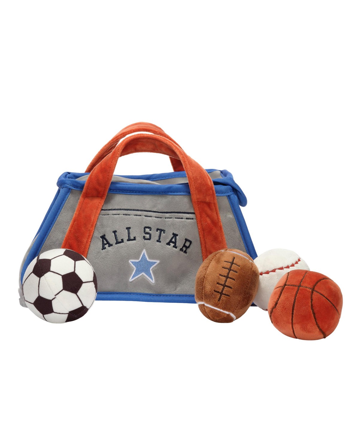 Детские мягкие игрушки Lambs & Ivy Baby Sports Interactive Plush Toy Set - Football/Basketball/Baseball — фото 3