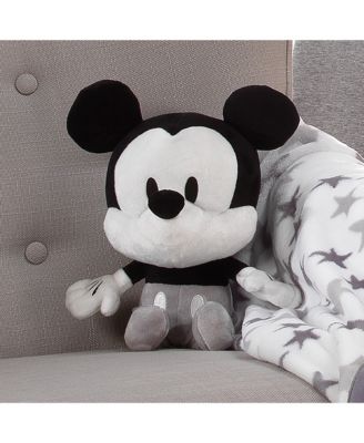 Disney Baby Mickey Mouse Black/White Plush Stuffed Animal Toy by