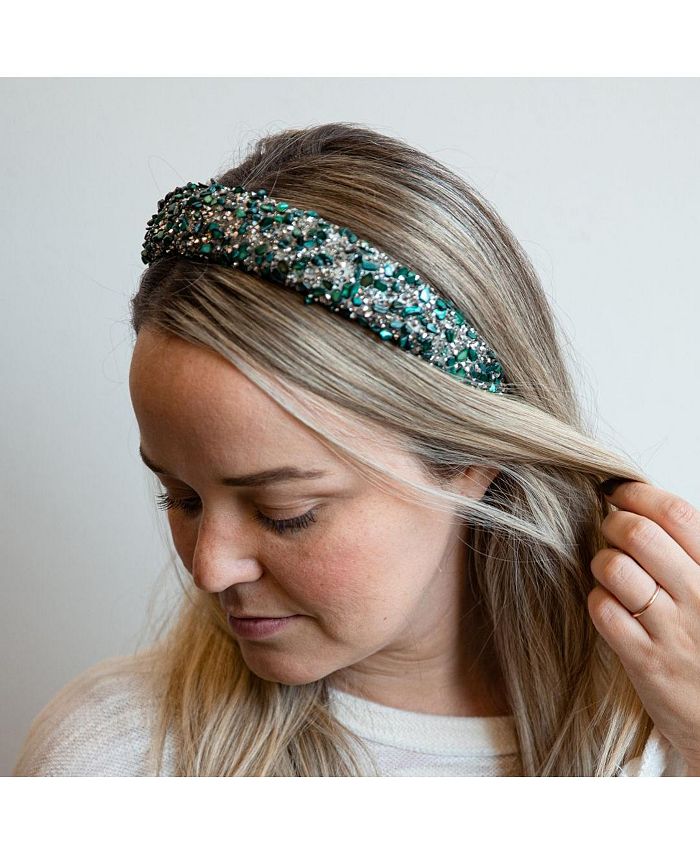 Headbands of Hope Women's All That Glitters Headband Green + Silver