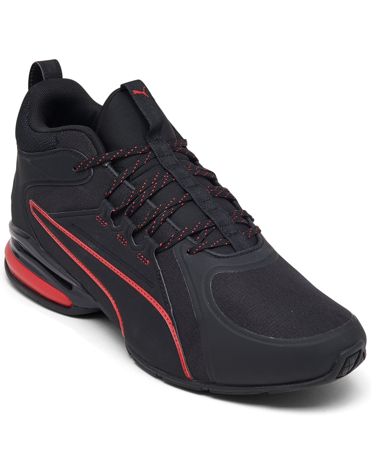 Puma Men's Axelion Mid Training Sneakers From Finish Line In Black ...