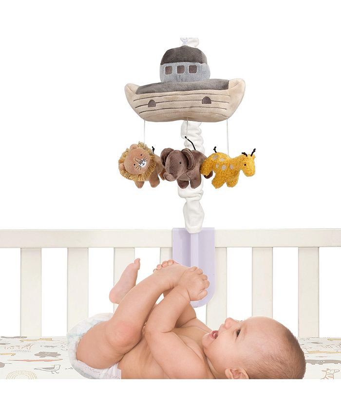 Lambs & Ivy Baby Noah Ark with Animals Musical Baby Crib Mobile Soother