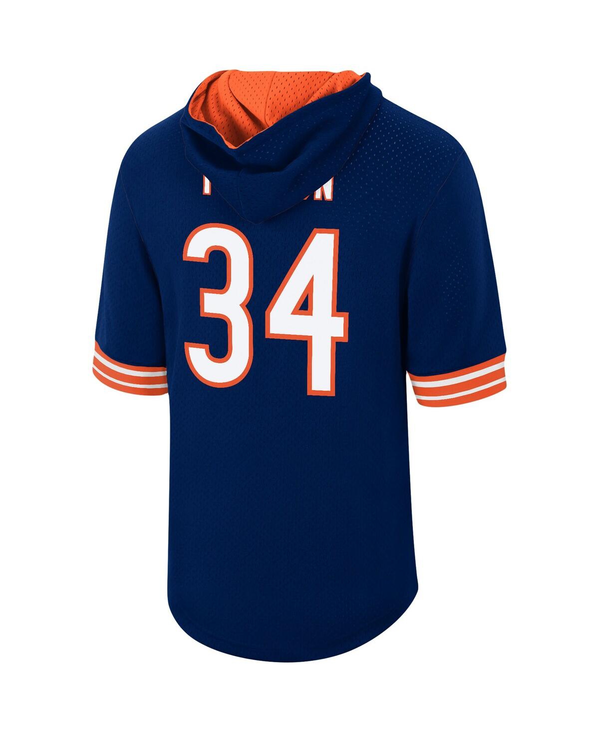 Men's Mitchell & Ness Walter PaytonChicago Bears Retired Player Mesh Name and Number Hoodie T-shirt - Navy
