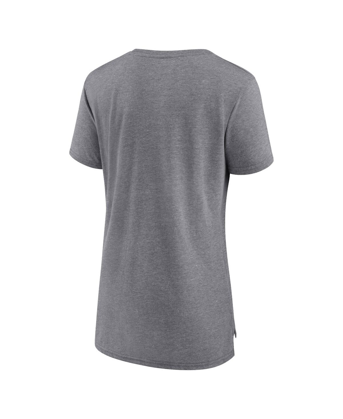 Fanatics Branded Heather Gray Denver Broncos Drop Back Modern Tri-blend T-shirt In Heathered Gray