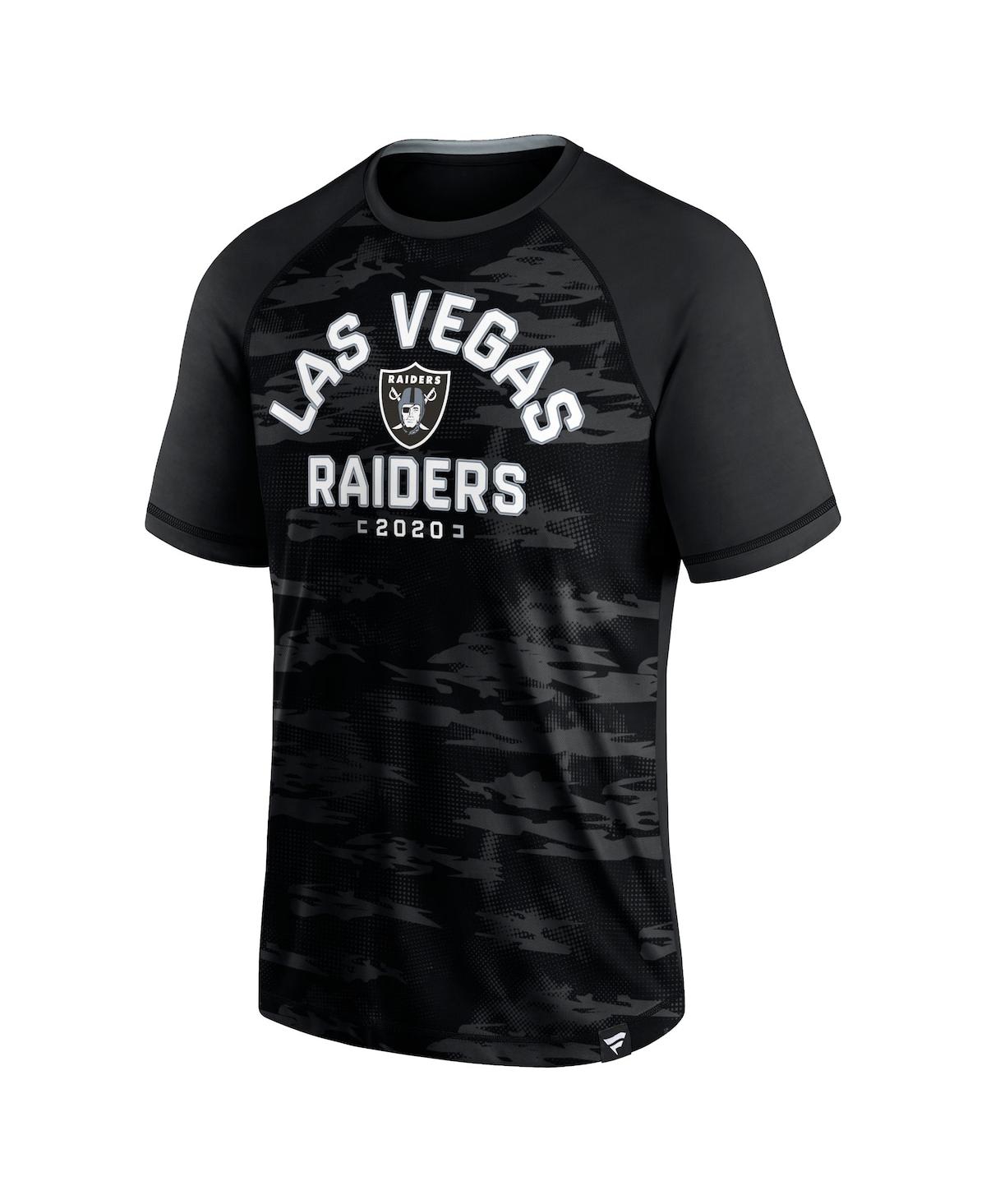 Fanatics Branded Black Las Vegas Raiders Hail Mary Raglan T-shirt In Black