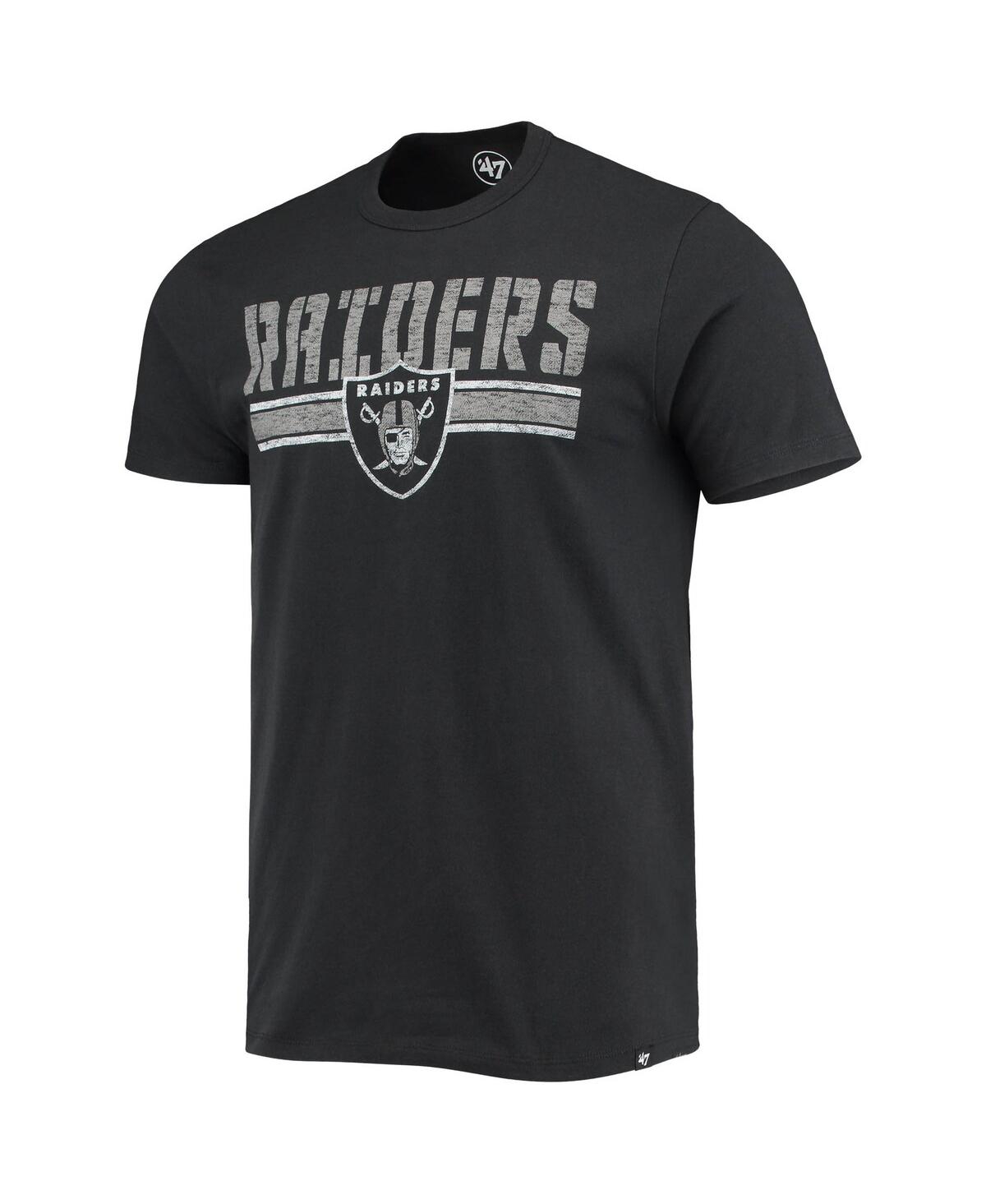 Men's '47 BrandLas Vegas Raiders Team Stripe T-shirt - Black