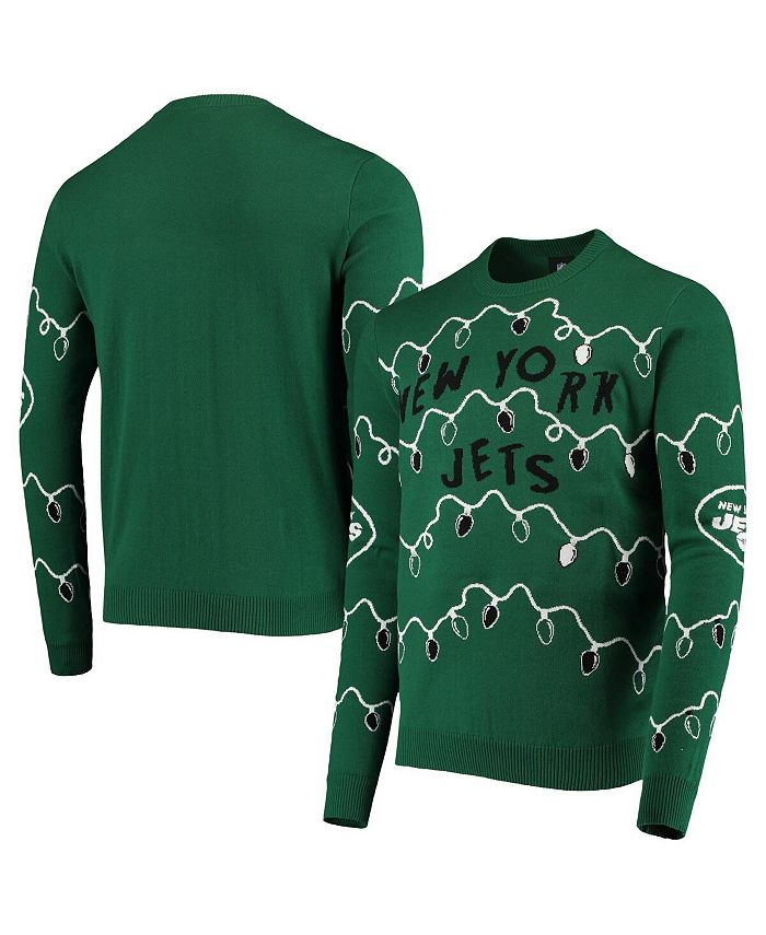 FOCO Men's Green New York Jets LightUp Ugly Sweater Macy's
