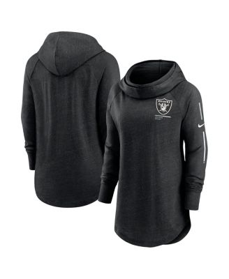 Women's Nike Heather Charcoal Las Vegas Raiders Fleece Raglan Hoodie Dress Size: Small